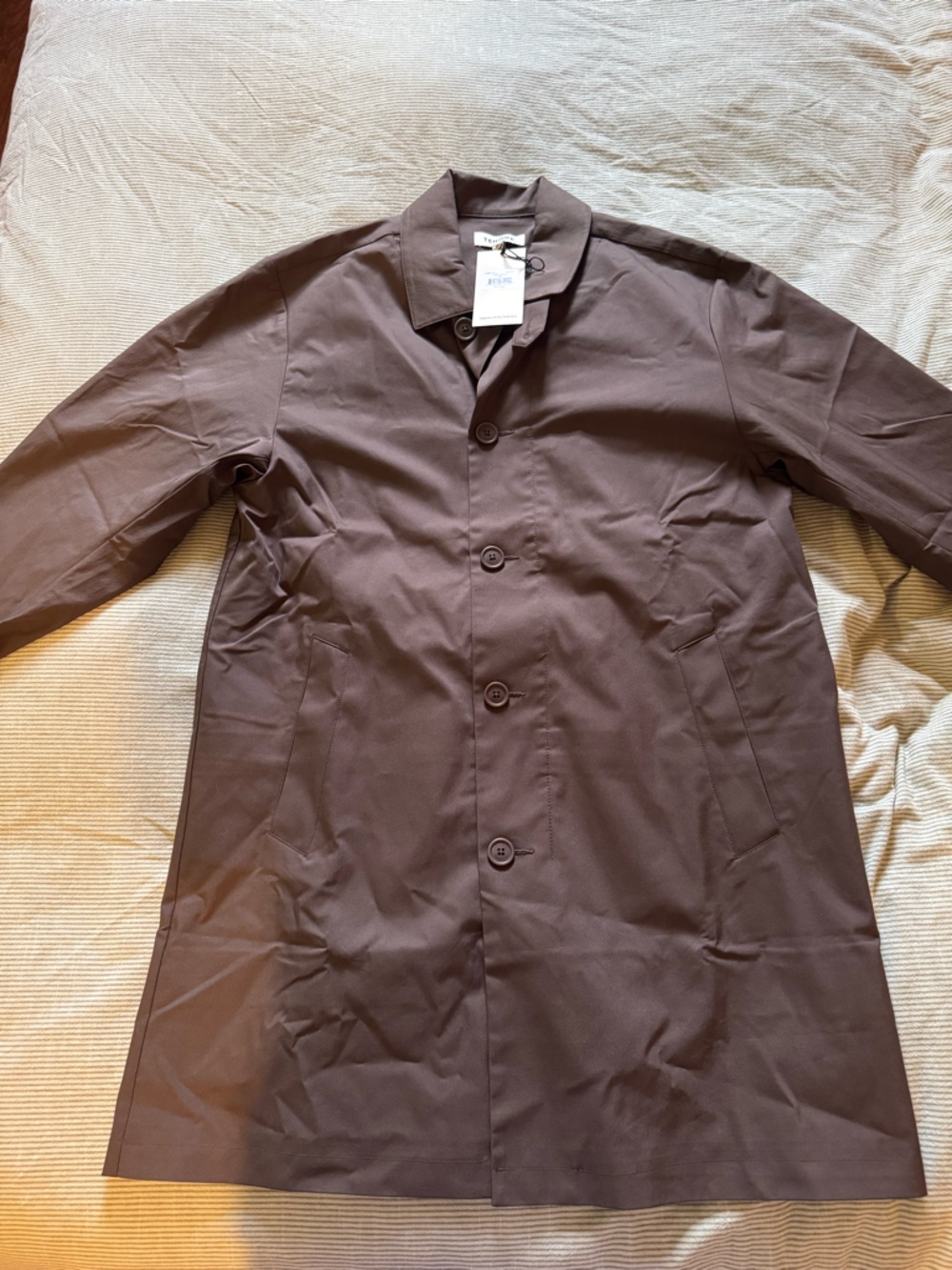 Classic Brown Button-Front Coat